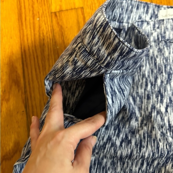 Soft Surroundings Stretch Ankle Pants Size 8 Blue And  White - Picture 6 of 7